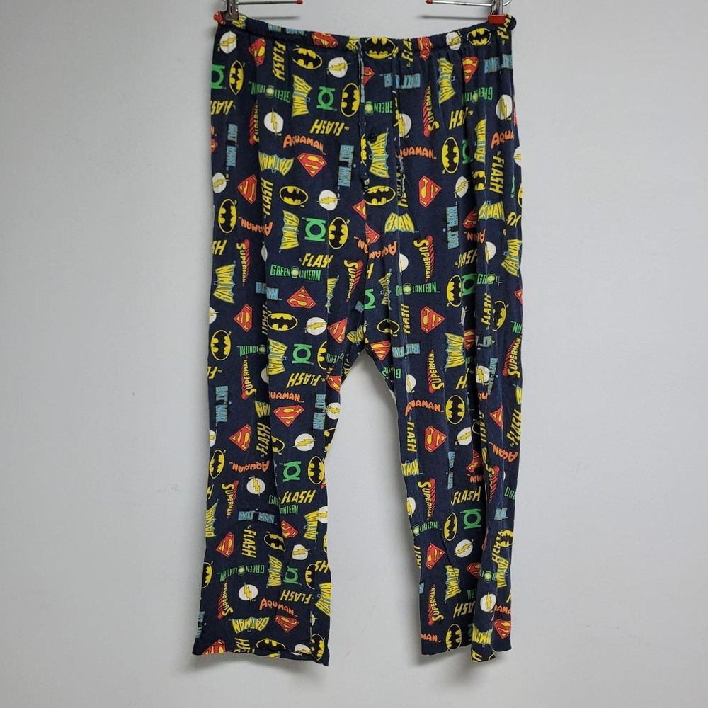 Vintage DC Comics Pajama Pants Super Hero XL Batman Superman Aquaman Cotton